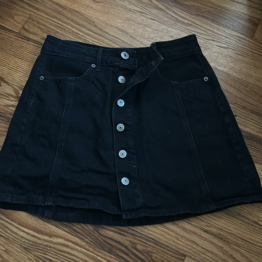 American Eagle Outfitters 28” waist button-denim skirt - Picture 2 of 10